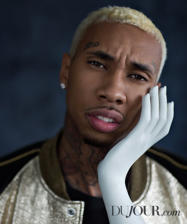 Tyga Poses With Naked Mannequins For DuJour Magazines 