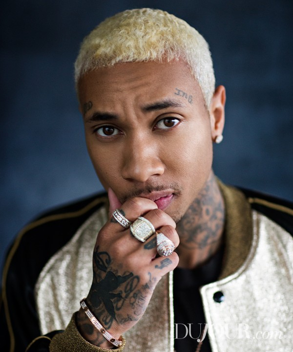 Tyga Poses With Naked Mannequins For DuJour Magazines 