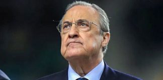 Real Madrid's President Florentino Perez