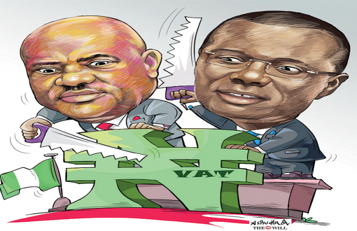 Wike & Sanwo-Olu VAT caricature