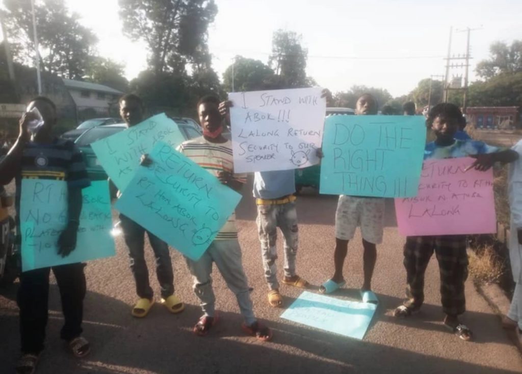 Youths Protest Purported Impeachment Of Speaker Abok In Jos