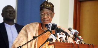 The Minister of Information and Culture, Alhaji Lai Mohammed