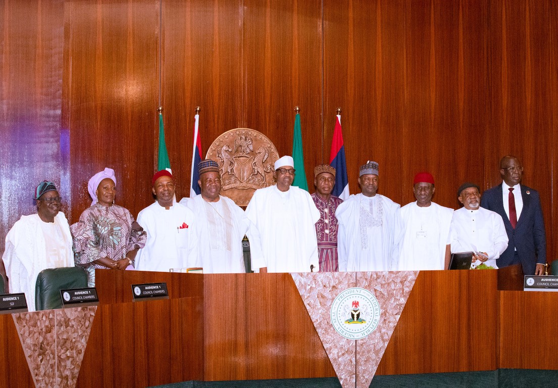 Buhari hosts Ministers in government in State House