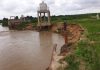 A typical eroded site within he Challawa River where ilegal miners are using to encroache sand