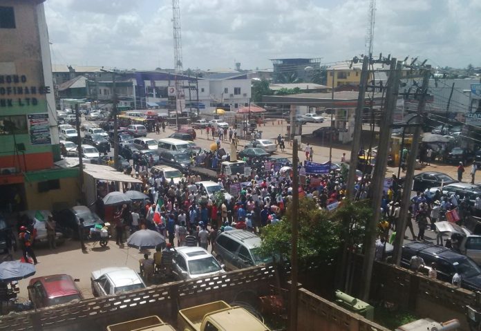 NLC Protest Benin-City