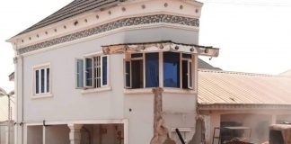 houses destroyed in Benin
