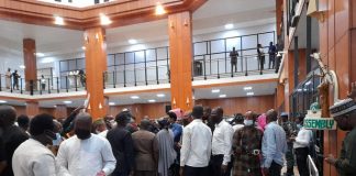 Legislative aides, on Tuesday, welcomed lawmakers of the upper and lower legislative Chambers with protest over non payment of allowances.