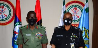Chief of Army Staff, (COAS), Lt General Farouk Yahaya  and the Inspector General of Police (IGP), Usman Baba Aikali